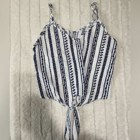 Ditsy Floral Print Tie Hem Cami Top - Picture 3 of 4